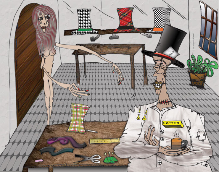 The Hatter's Wife, illustration by Newman D'Silva